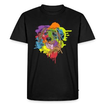 Australien Shepherd Aussie chien chanceux - T-shirt Premium bio Homme - noir - Devant - Nico (187cm)