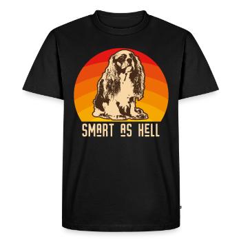 Chemise cadeau rétro Cavalier King Charles Spaniel - T-shirt Premium bio Homme - noir - Devant - Nico (187cm)