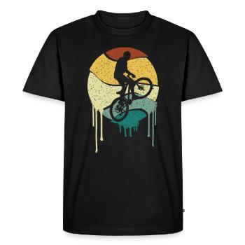 Biker maillot de vélo E VTT VTT VTT T-shirt - T-shirt Premium bio Homme - noir - Devant - Nico (187cm)