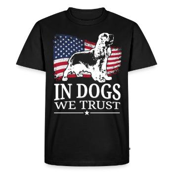 Chemise cadeau rétro Cocker Spaniel anglais - T-shirt Premium bio Homme - noir - Devant - Nico (187cm)