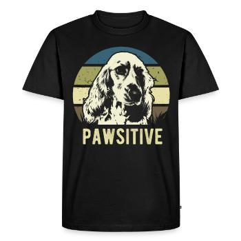 Chemise cadeau rétro Cocker Spaniel anglais - T-shirt Premium bio Homme - noir - Devant - Nico (187cm)