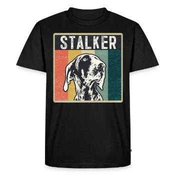 Deutsch Kurzhaar retro Geschenk Shirt - Männer Premium Bio T-Shirt - Schwarz - Vorne - Nico (187cm)