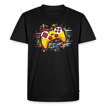 Contrôleurs de jeu Gamer Jeux vidéo History - T-shirt Premium bio Homme - noir - Devant - Nico (187cm)