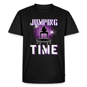 Jumping Time Trampoline Sport Cadeau - T-shirt Premium bio Homme - noir - Devant - Nico (187cm)