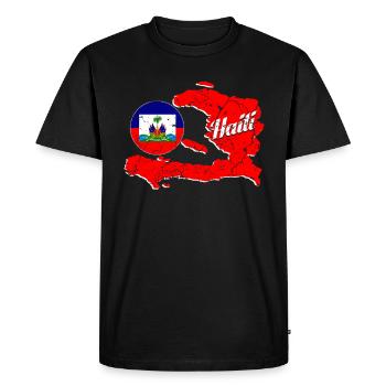 Haïti - T-shirt Premium bio Homme - noir - Devant - Nico (187cm)