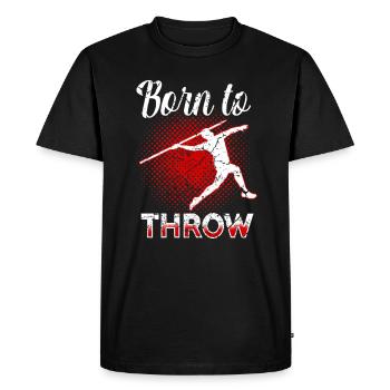 Javelin throw athletics - Men's Premium Organic T-Shirt - black - Front - Nico (187cm)