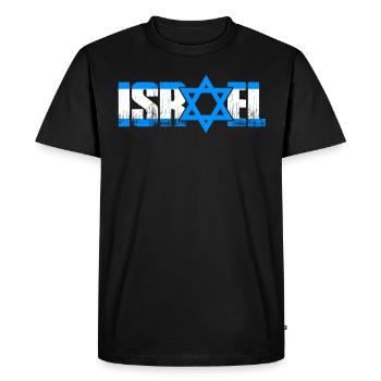 Israël fan - T-shirt Premium bio Homme - noir - Devant - Nico (187cm)