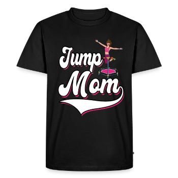 Saut mère maman trampoline sport - T-shirt Premium bio Homme - noir - Devant - Nico (187cm)