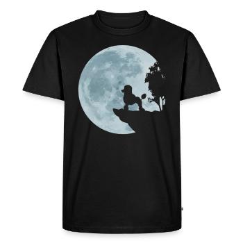 Caniche Royal Caniche Caniche Miniature Lune Chien Cadeau - T-shirt Premium bio Homme - noir - Devant - Nico (187cm)