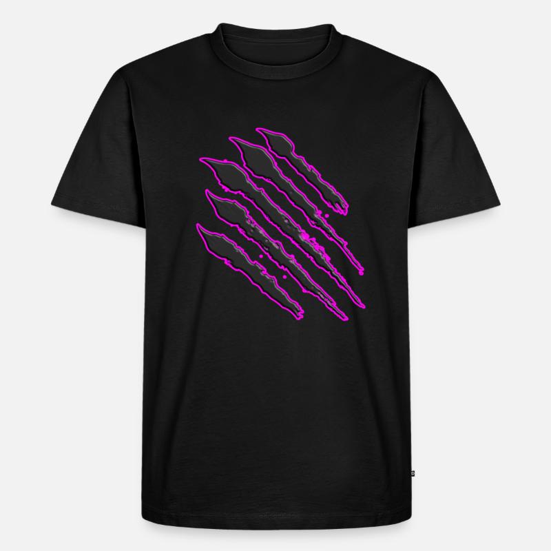 Kratzer Monsterkratzer Bärenpranke Pranke - Männer Premium Bio T-Shirt - Schwarz