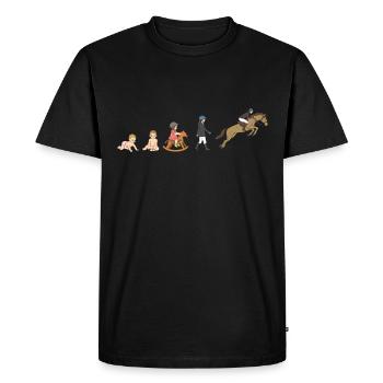 Chevaux équitation amour loyauté reterin cheval - T-shirt Premium bio Homme - noir - Devant - Nico (187cm)