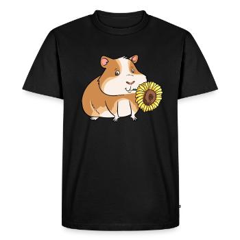 Cobaye cobaye fleur fleur rongeur - T-shirt Premium bio Homme - noir - Devant - Nico (187cm)