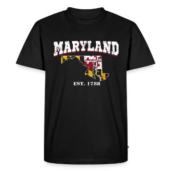 Maryland est. 1788 - T-shirt Premium bio Homme - noir - Devant - Nico (187cm)