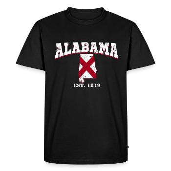 Alabama est. 1819 - T-shirt Premium bio Homme - noir - Devant - Nico (187cm)