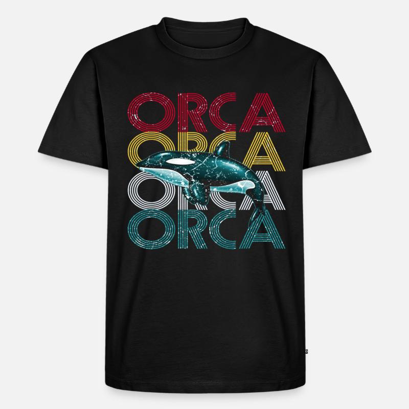 Orca - Männer Premium Bio T-Shirt - Schwarz