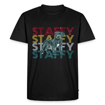 Staffordshire Bullterrier - T-shirt Premium bio Homme - noir - Devant - Nico (187cm)