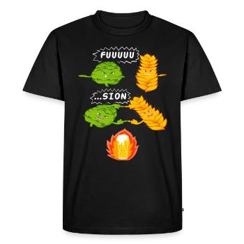 Beer lover fusion hops and malt gift Ges - Men's Premium Organic T-Shirt - black - Front - Nico (187cm)