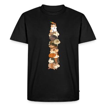 Tour de cochon d'Inde carotte feat pyramide - T-shirt Premium bio Homme - noir - Devant - Nico (187cm)