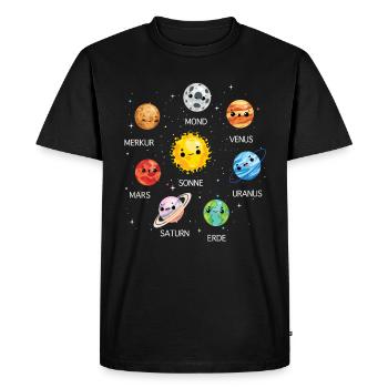 Planètes du système solaire planète univers - T-shirt Premium bio Homme - noir - Devant - Nico (187cm)