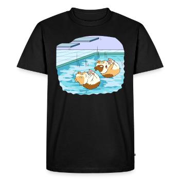 Plongeoir de plateforme de plongée de cobaye de natation - T-shirt Premium bio Homme - noir - Devant - Nico (187cm)