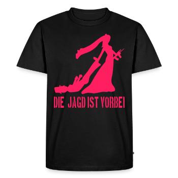 T-shirt drôle de Polter Mariage. La chasse est terminée - T-shirt Premium bio Homme - noir - Devant - Nico (187cm)