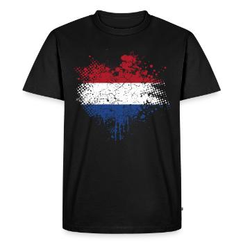 Pays-Bas Pavillon - T-shirt Premium bio Homme - noir - Devant - Nico (187cm)