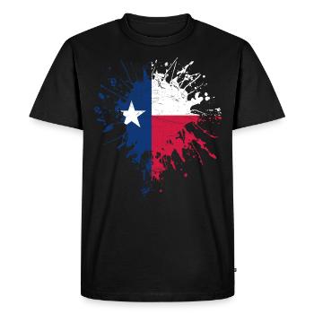 Drapeau du Texas - T-shirt Premium bio Homme - noir - Devant - Nico (187cm)