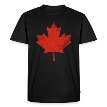 Canada Maple Leaf - Men's Premium Organic T-Shirt - black - Front - Nico (187cm)