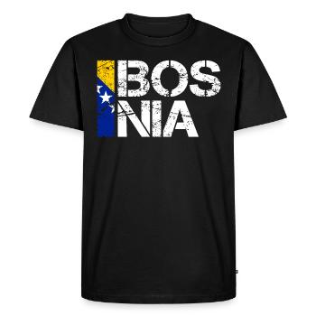 Bosnie - T-shirt Premium bio Homme - noir - Devant - Nico (187cm)