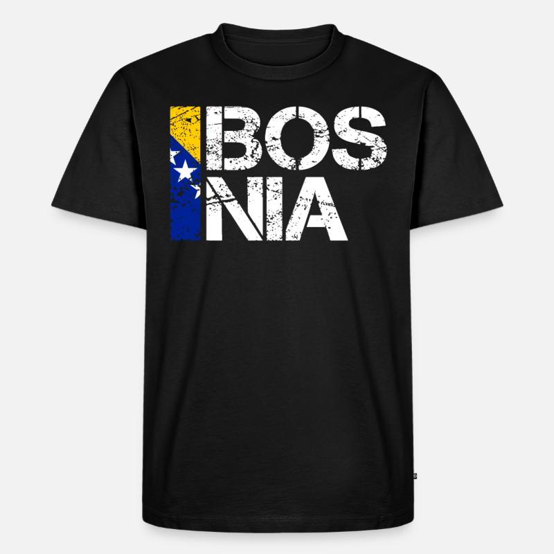 Bosnien - Männer Premium Bio T-Shirt - Schwarz