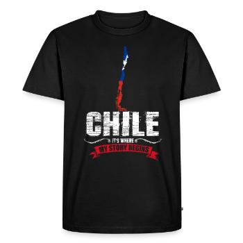 Chili - T-shirt Premium bio Homme - noir - Devant - Nico (187cm)