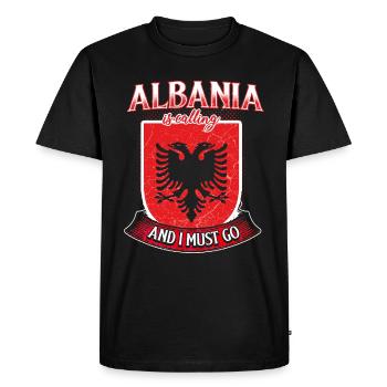 Albanie - T-shirt Premium bio Homme - noir - Devant - Nico (187cm)