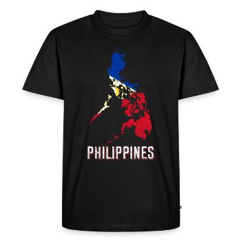 Philippines - T-shirt Premium bio Homme - noir - Devant - Nico (187cm)