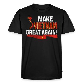 Make Vietnam great again - Men's Premium Organic T-Shirt - black - Front - Nico (187cm)
