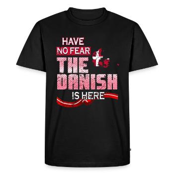 Drôle de Danois - T-shirt Premium bio Homme - noir - Devant - Nico (187cm)