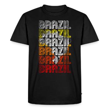 Brésil - T-shirt Premium bio Homme - noir - Devant - Nico (187cm)