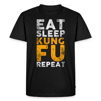 Kung fu - T-shirt Premium bio Homme - noir - Devant - Nico (187cm)