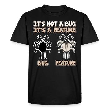 Funny Hacker Design Learn PC Programming - Men's Premium Organic T-Shirt - black - Front - Nico (187cm)