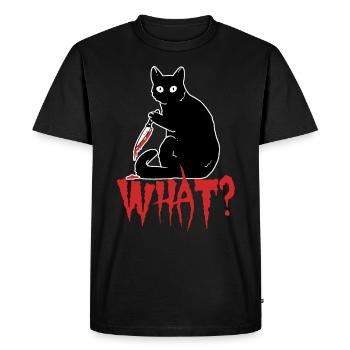 Schrödinger's Cat Horror Cat - Men's Premium Organic T-Shirt - black - Front - Nico (187cm)