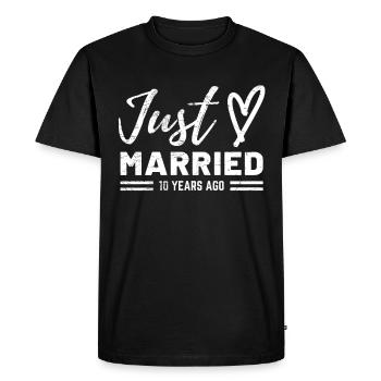 10th wedding anniversary - Men's Premium Organic T-Shirt - black - Front - Nico (187cm)