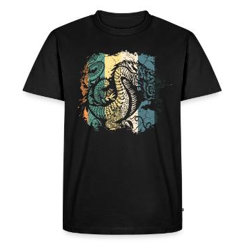 Dragon - Men's Premium Organic T-Shirt - black - Front - Nico (187cm)
