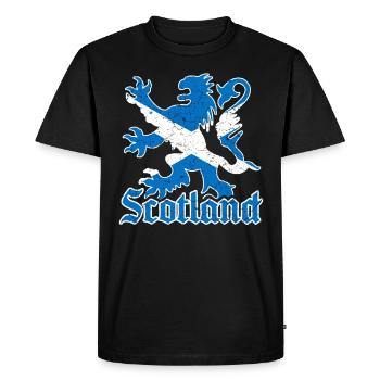 Scotland coat of arms - Men's Premium Organic T-Shirt - black - Front - Nico (187cm)