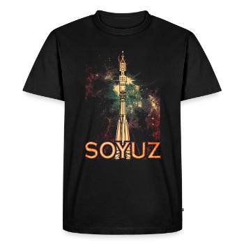 Soyuz Soyuz Rocket - Men's Premium Organic T-Shirt - black - Front - Nico (187cm)