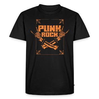 Punk rock - Men's Premium Organic T-Shirt - black - Front - Nico (187cm)