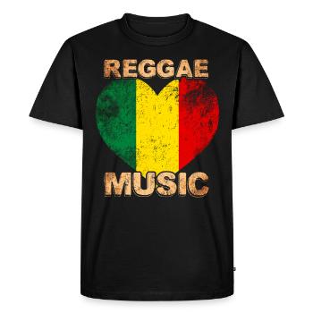 Reggae Musique - T-shirt Premium bio Homme - noir - Devant - Nico (187cm)