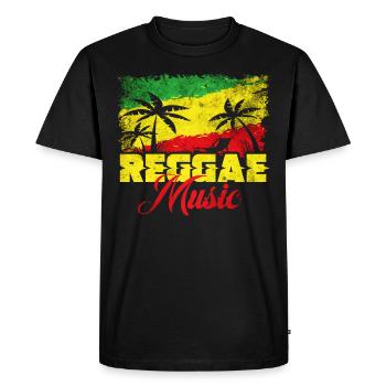 Musique Reggae - T-shirt Premium bio Homme - noir - Devant - Nico (187cm)
