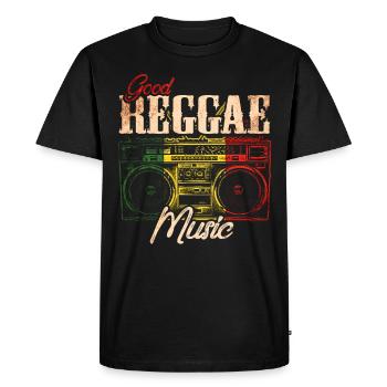 Musique Reggae - T-shirt Premium bio Homme - noir - Devant - Nico (187cm)