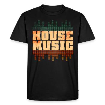 Musique House - T-shirt Premium bio Homme - noir - Devant - Nico (187cm)