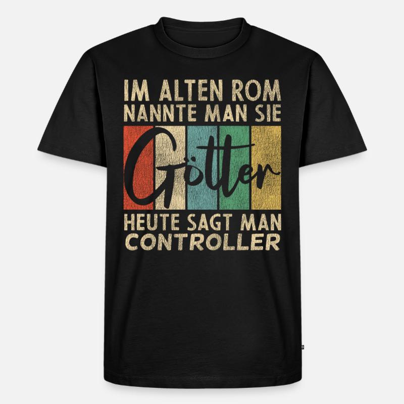Lustige Controller Sprüche - Männer Premium Bio T-Shirt - Schwarz