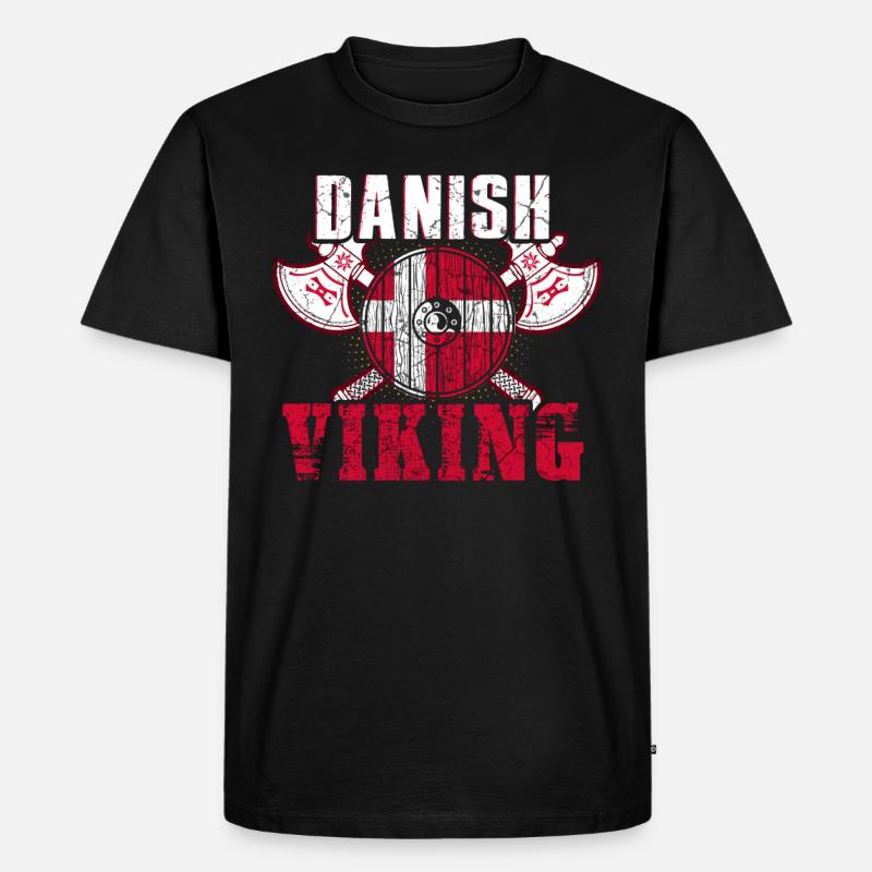 Dänemark Wikinger - Männer Premium Bio T-Shirt - Schwarz